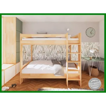 Postel Patrová postel Elin 205 BUK Materiál: Buk, Moření: Světle šedá