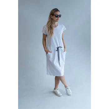 Dámské šaty Šaty letní teplákové 23833 Itálie barva: bílá