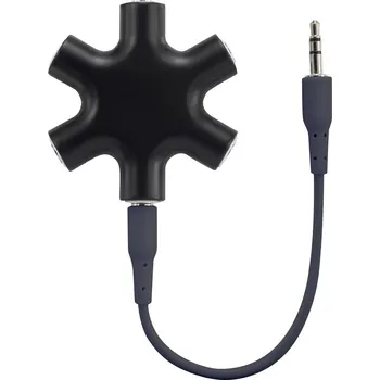 Elektrická zásuvka SpeaKa Professional SP-7870556 jack audio Y adaptér [1x jack zásuvka 3,5 mm - 5x jack zásuvka 3,5 mm] černá