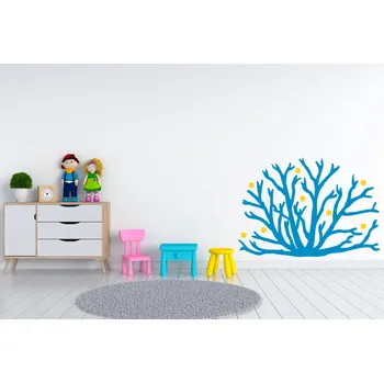 Samolepící dekorace Lepy.cz Samolepka na zeď Vodní svět - Korál Velikost (šířka x výška): 25x18cm, Kombinace barev sety: Světle šedivá + světle červená