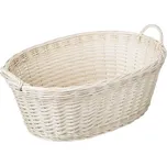 Proutěný koš na prádlo - bílý