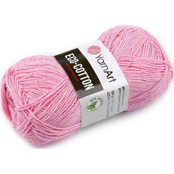 Pletací příze Eco-Cotton 100 g, barva 1 (766) růžová sv.