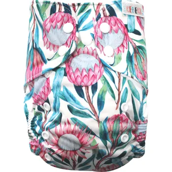 Plenkové kalhoty Breberky BIO Bambusová kapsová plenka (M) - Protea královská PAT