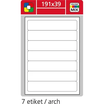 Samolepící etiketa Coveris - etikety A4 lux, 191 x 39 mm, 100 archů