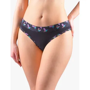 Kalhotky Gina Kalhotky bokové - brazilky Disco 17 16174P Barva/Velikost: černá, fialová / M/L