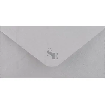 Obálka Obálka barevná Metalická stříbrná s ražbou DL 220x110mm 190685 10ks