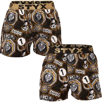 Trenýrky 2PACK pánské trenky Styx art / KTV sportovní guma (2BT1655) XL Možnost vrácení zboží ZDARMA do 120 dnů!