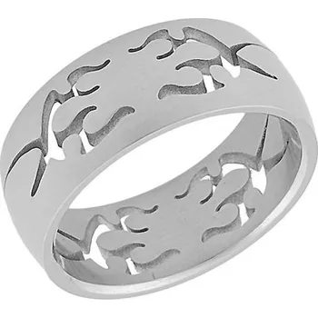 Prsten Ocelový prsten blesk 57