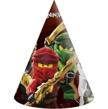 Party dekorace Ninjago party čepičky 6 ks