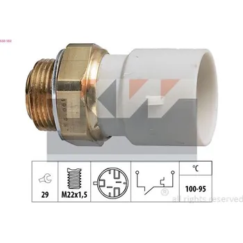 Ventilátor topení a klimatizace Teplotní spínač, větrák chladiče KW 550 182