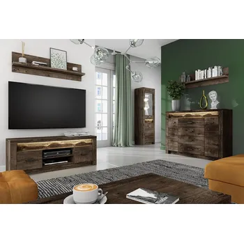 Obývací stěna Obývací stěna INDIANAPOLIS t | sestava CH | jasan tmavý