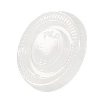 Jednorázové nádobí Gastro obaly Víčko PLA ploché bez otvoru pro kelímek POPLA100 (min. počet 5000ks)