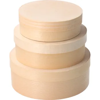 Dárková krabička Dřevěné krabičky z dýhy 3ks