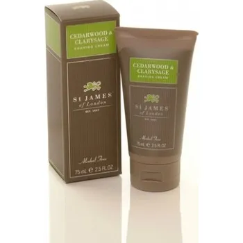 St James of London Cedarwood &amp; Clarysage, krém na holení v tubě