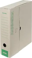 EMBA Archivační box přírodní/zelený potisk