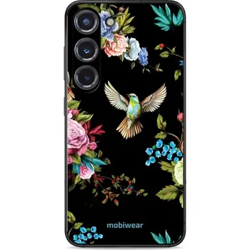 Telefonní příslušenství Lesklý kryt Mobiwear Glossy - Samsung Galaxy S23 - G041G - Ptáček a květy (Prémiové lesklé pouzdro, obal, kryt Mobiwear Glossy na mobil Samsung Galaxy S23 - G041G - Ptáček a květy, materiál Plast + TPU silikon - krytí po všech stranách, neošoupatelný)