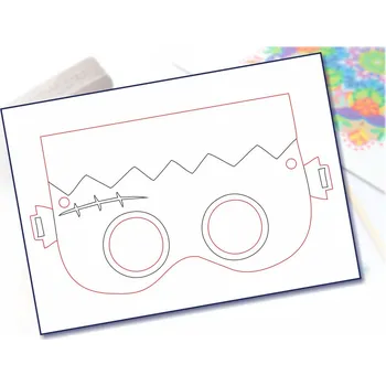 Karnevalová maska Radost v písku Maska na obličej vzor 11