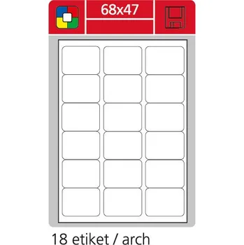 Speciální papír Coveris - etikety A4 lux, 68 x 47 mm, 100 archů
