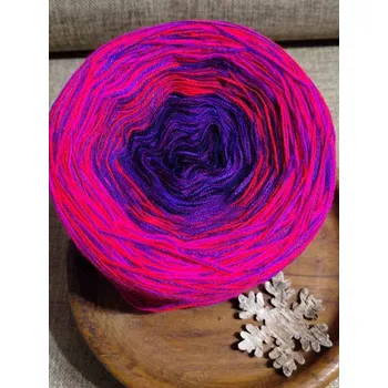 Příze Duhové klubíčko 3 nitka červeno fialová