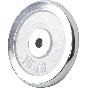 Gorilla Sports Zátěžový kotouč, chromovaný, 15 kg