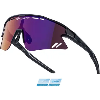 Sluneční brýle brýle FORCE SPECTER černé, fialové zrc. sklo