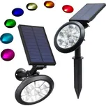 Barevná solární zahradní lampa RGB