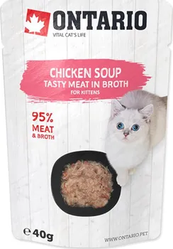 Krmivo pro kočku Ontario Kitten Soup Chicken/Carrot/Rice 40 g