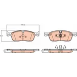 Sada brzdových destiček, kotoučová brzda TRW GDB2100