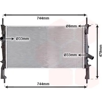 Chladič motoru Chladič, chlazení motoru VAN WEZEL 18002404
