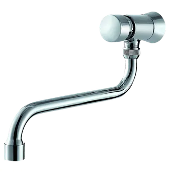 Vodovodní baterie TENDER TR 15 tlačítkový výtokový ventil časový nástěnný ramínko S - CHROM TR15