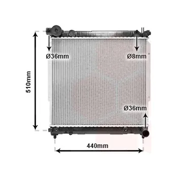 Chladič motoru Chladič, chlazení motoru VAN WEZEL 52002074