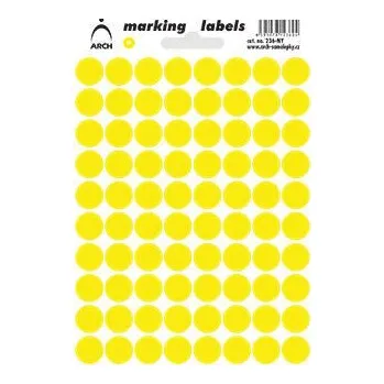 Samolepící etiketa Označovací etikety - kolečka 12mm, neon mix barev