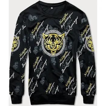 Pánská mikina Černá pánská mikina s potiskem (8B1106-3) odstíny černé XXL