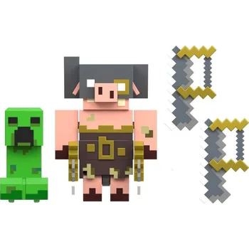 Figurka Minecraft Legends dvě figurky 8 cm GYR98 Creeper vs. Piglin Bruiser
