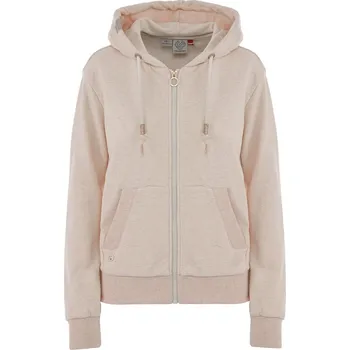 Dámská mikina BÉŽOVÁ MIKINA NA ZIP S KAPUCÍ RAGWEAR Solange