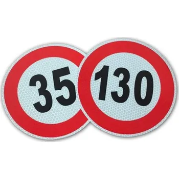 Samolepicí dekorace na vozidlo samolepka průměr 150mm - rychlost 80 km/h