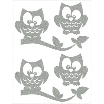 Reflexní nažehlovací motivy - sovičky