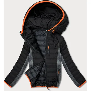 Černo-grafitová prošívaná dámská sportovní bunda (8M915-392) odstíny černé S (36)