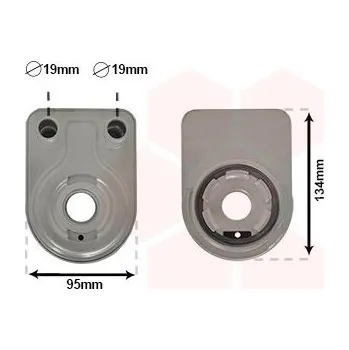 Chladič motoru Olejový chladič, motorový olej VAN WEZEL 18003624