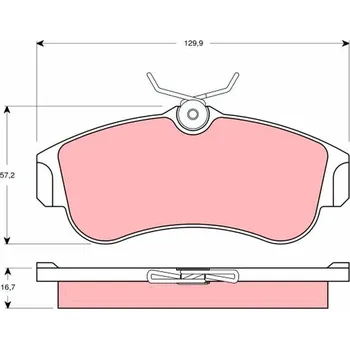 Brzdová destička Sada brzdových destiček, kotoučová brzda TRW GDB3271