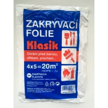 Zakrývací fólie na malování Folie zakrývací malířská 4x5m Klasik