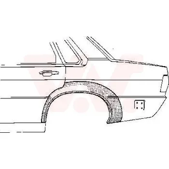 Blatník karosérie Boční stěna VAN WEZEL 0308147