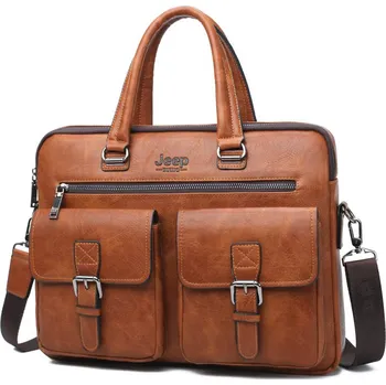 Kožená kvalitní aktovka business taška na notebook a pouzdro Barva: Orange 8006