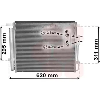 Klimatizace automobilu Kondenzátor, klimatizace VAN WEZEL 82005343