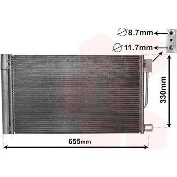 Výparník klimatizace Kondenzátor, klimatizace VAN WEZEL 17005314