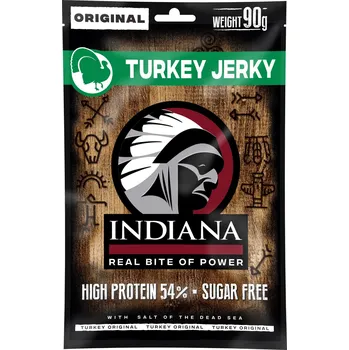 Sušené maso INDIANA Jerky krůtí Original ZIP 90g