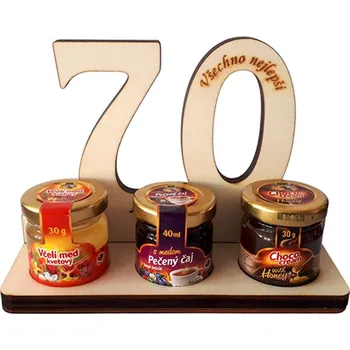 Žertovný předmět Dárkový stojan na dobroty ke 70