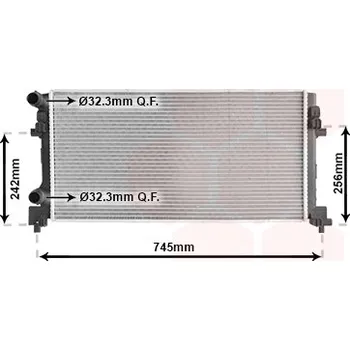 Motor automobilu Chladič, chlazení motoru VAN WEZEL 58012340
