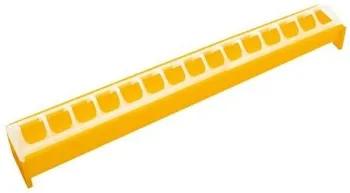krmítko pro hospodářská zvířata M.A.T. Group Plastové žlabové krmítko pro drůbež žluté 50 cm