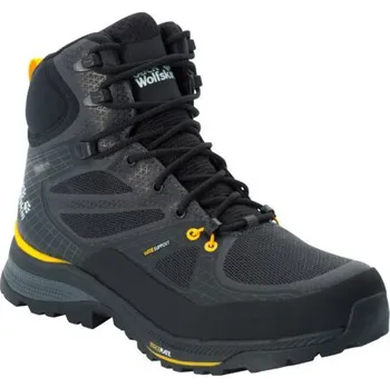Pánská sportovní obuv Jack Wolfskin Pánské boty Force Trekker Texapore Mid EU 40 ½, black/burly yellow